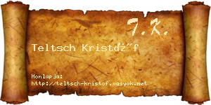 Teltsch Kristóf névjegykártya
